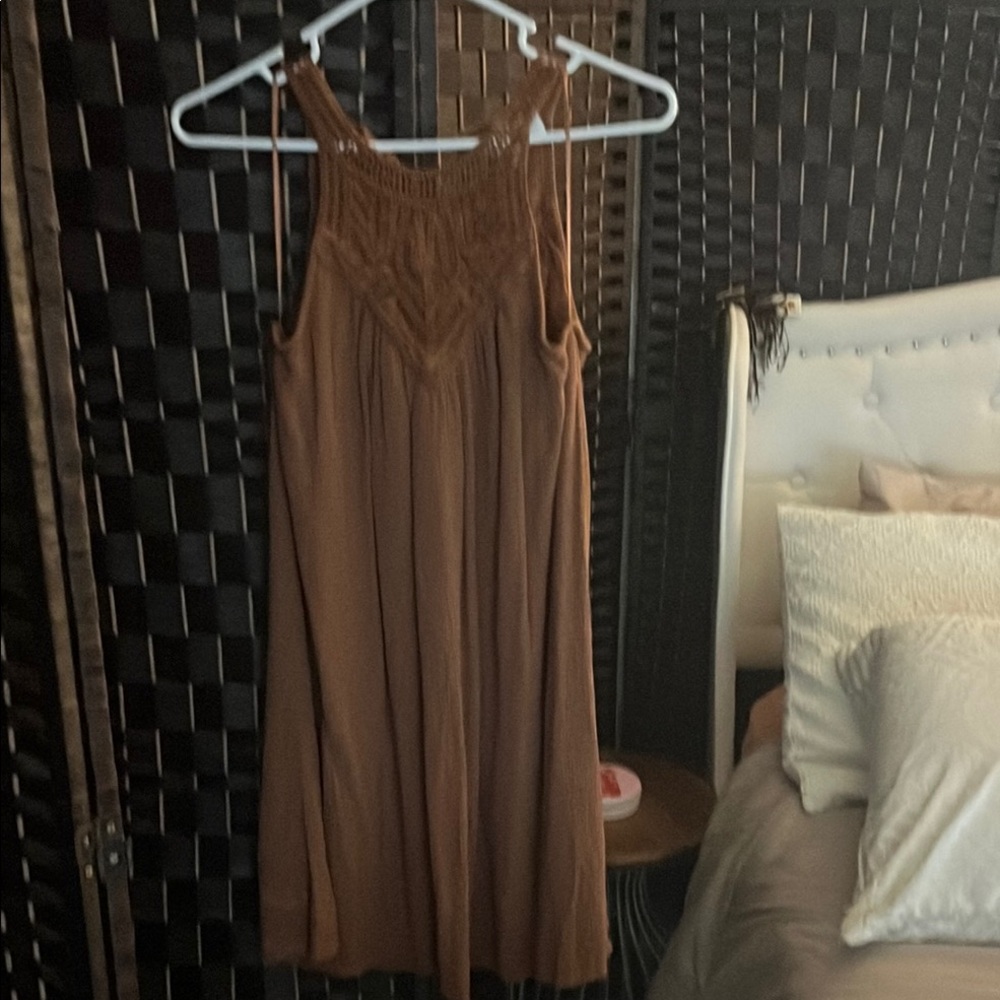 Shyanne Brown Crochet Midi Dress